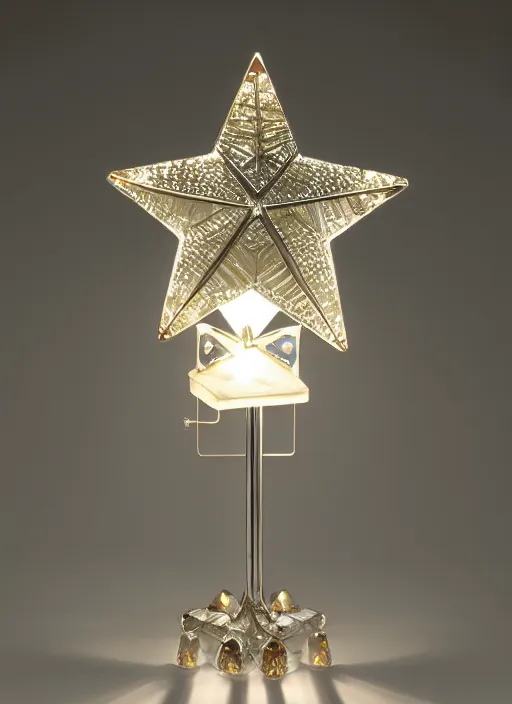 Image similar to Table lamp in the shape of a star, with precious stones, designed by Rene Lalique