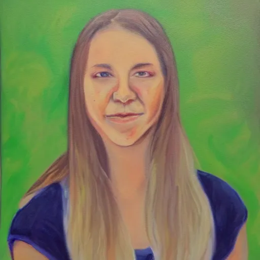 Prompt: a portrait painting of leighann vail