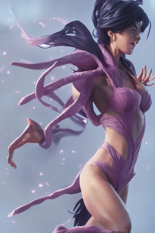 Image similar to a woman manifesting her stand , made by Stanley Artgerm Lau, WLOP, Rossdraws, ArtStation, CGSociety, concept art, cgsociety, octane render, trending on artstation, artstationHD, artstationHQ, unreal engine, 4k, 8k,