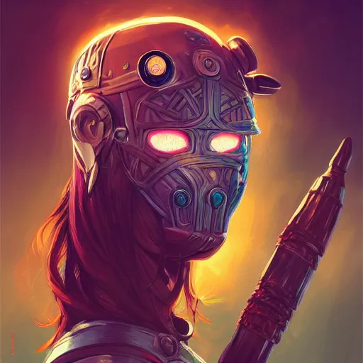 Image similar to cyberpunk viking helmet mask warrior goddess robot ninja fantasy, art gta 5 cover, official fanart behance hd artstation by jesper ejsing, by rhads, makoto shinkai and lois van baarle, ilya kuvshinov, ossdraws