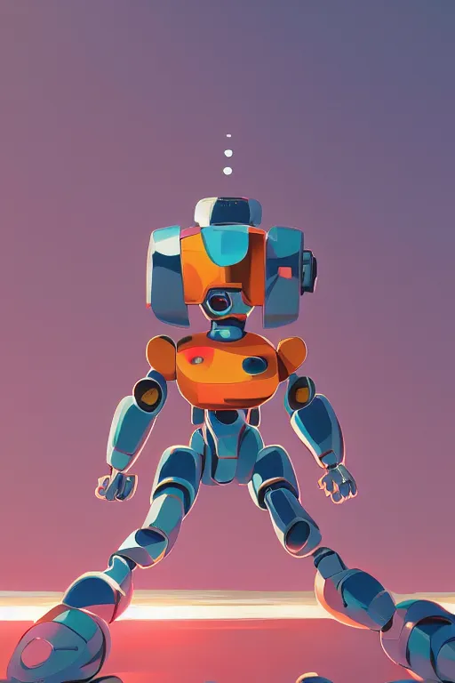 Image similar to metabots medabots medarotto medarot robot minimalist comics, behance hd by jesper ejsing, by rhads, makoto shinkai and lois van baarle, ilya kuvshinov, rossdraws global illumination ray tracing hdr radiating a glowing aura