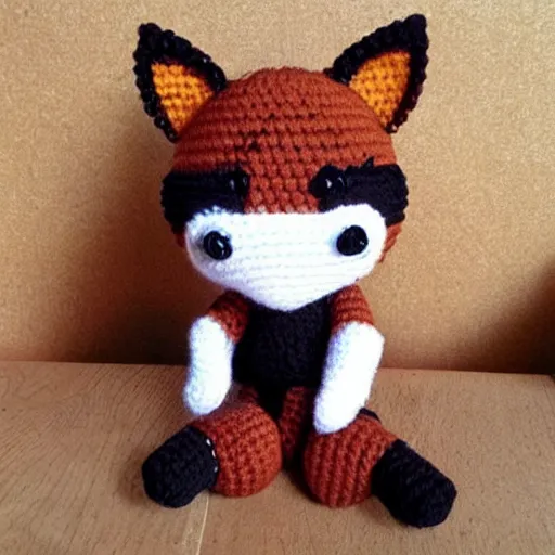 Image similar to cute fox Amigurumi