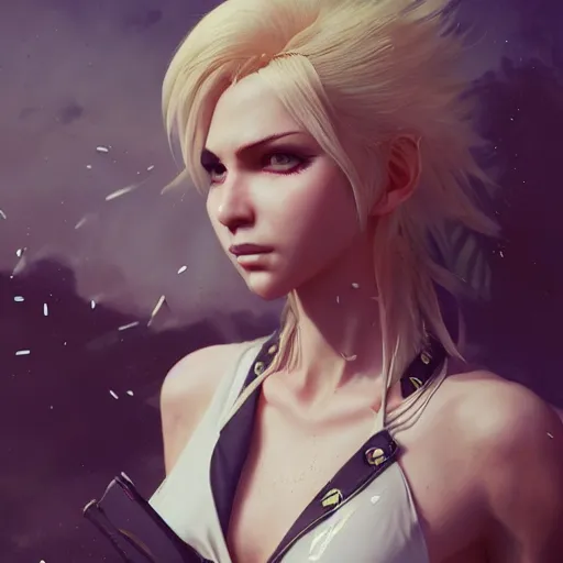 Image similar to kerli koiv as cindy aurum from final fantasy 1 5, character concept art, sharp, digital matte painting, art by greg rutkowski, wlop, dramatic lighting, trending on artstation