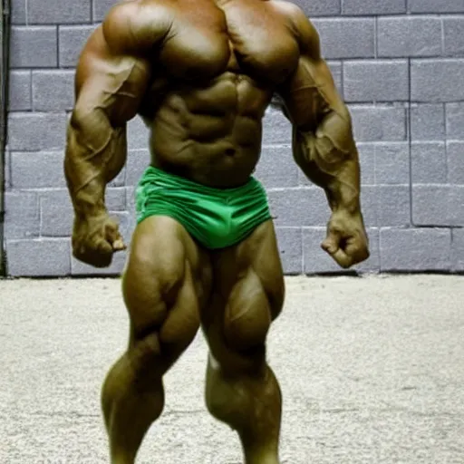 Prompt: Bodybuilder Hulk