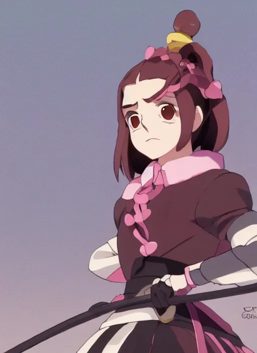 Prompt: emma watson in box as nezuko Kamado from demon slayer anime ねずこちゃん screenshot from demon slayer nezuko from demon slayer animeby artgem by greg rutkowski trending on artstation