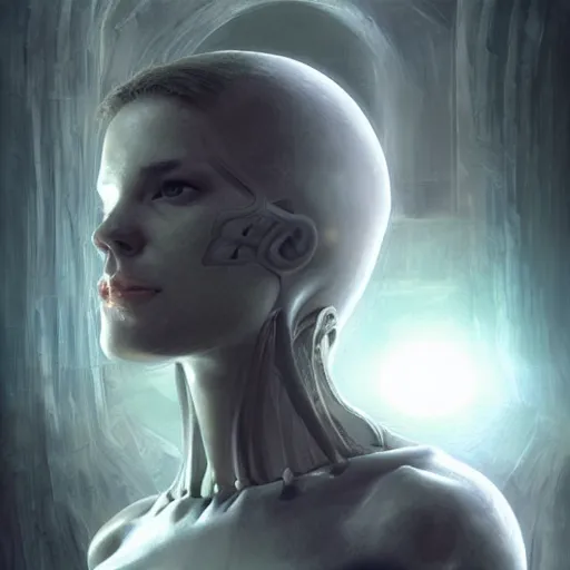 Prompt: a_stunning_ultra_realistic_sci-fi_Angel_by_H.R._Giger_beautiful_colours_unreal_engine_by_Craig_Mullins_yoji