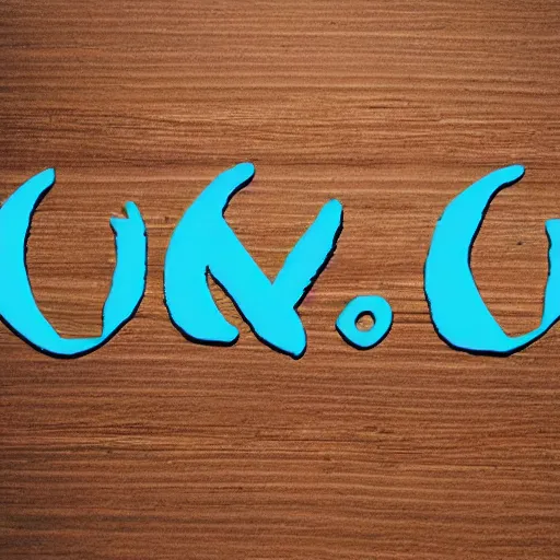 Prompt: typeface letter « A » with handwriting style with blue water