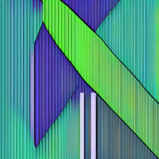 Image similar to geometric storefront light green, light blue, light yellow, light purple, digital art