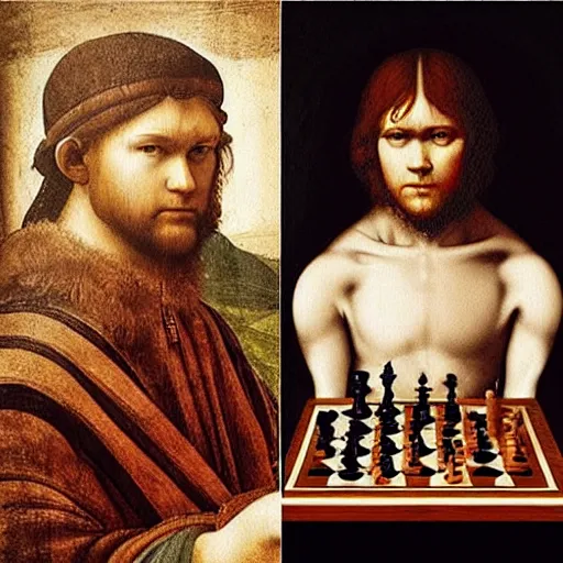 Somebody mentioned how Magnus was looking more and more like the Big  Lebowski in a comment the other day so I asked midjourney to get to work.  Excuse the chess boards. 