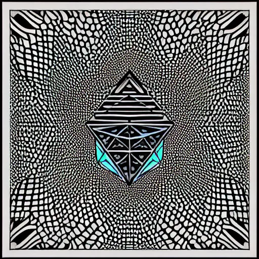 Image similar to “geometrically surreal order of Ethereum, extremely high detail, photorealistic, intricate line drawings, dotart, album art in the style of James Jean”