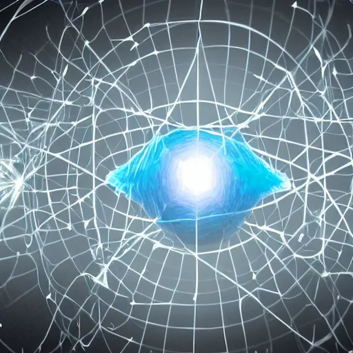 Prompt: The Splitting of an atom at a molecular level, the moment of separation