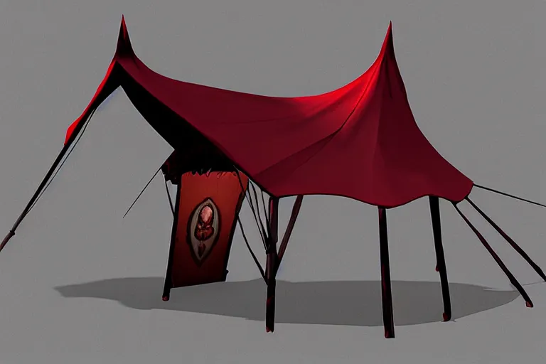 Image similar to 3d sculpt of a dark fantasy gothic circus tent, artstaton, League of Legends, red dead redemption2, overwatch, digital illustration