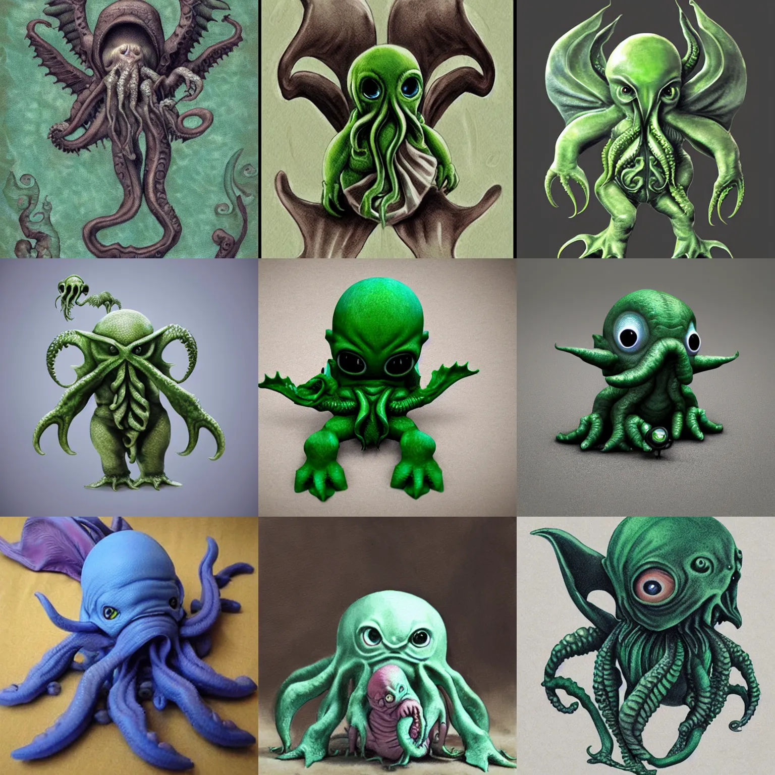 Prompt: realistic baby cthulhu