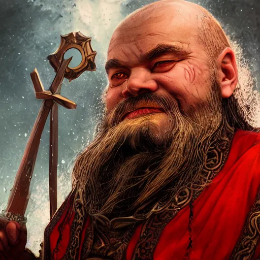 Image similar to lenin medieval dwarf warrior, anime, realistic 4k octane beautifully detailed render, 4k post-processing, highly detailed, intricate complexity, epic composition, magical atmosphere, cinematic lighting, masterpiece, ultra hd