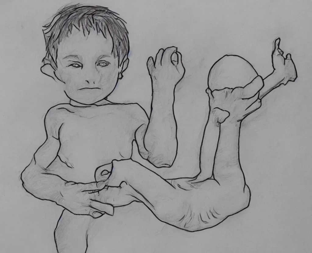 Image similar to kid drawing of flesh