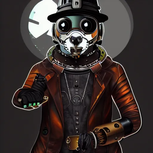 Image similar to a cyber punk hamster as a supervillain, steam punk, gothic, 4 k