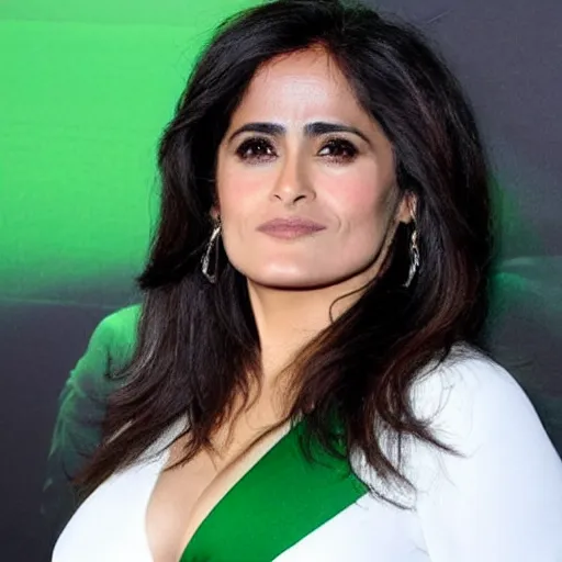 Prompt: Selma Hayek as She-Hulk