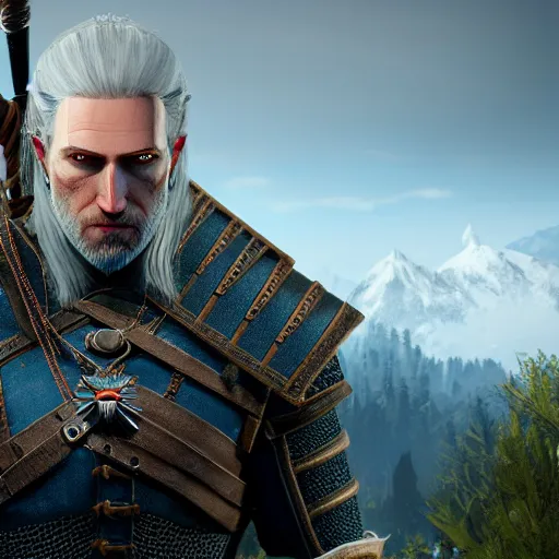 Prompt: Mark Zuckerberg in The Witcher 3