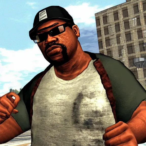 Image similar to screenshot of big smoke from gta san andreas for the ps 2