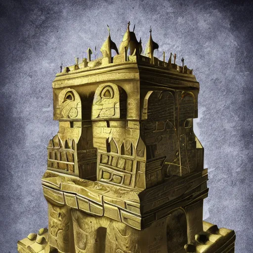 Prompt: goldencake decorated with medieval royal, heavenly complex complex, a monument by aztec ponders and mulesques, Trending on Art planet earth, trending on artstation The machine in the ghost, incredible digital illustration by