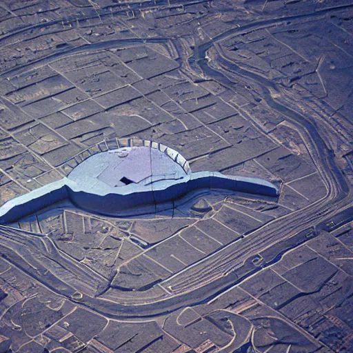 Image similar to flying, - shaped city street norilsk on moon, city, telephoto, sky