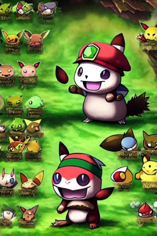 Prompt: teemo, a pokemon trading card of teemo, highly detailed pokemon trading card screenshot