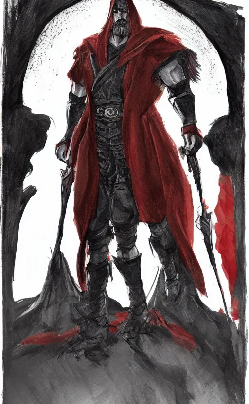 Prompt: a chad and handsome red wizard, super buff and cool, very detailed, sharp, matte, concept illustration
