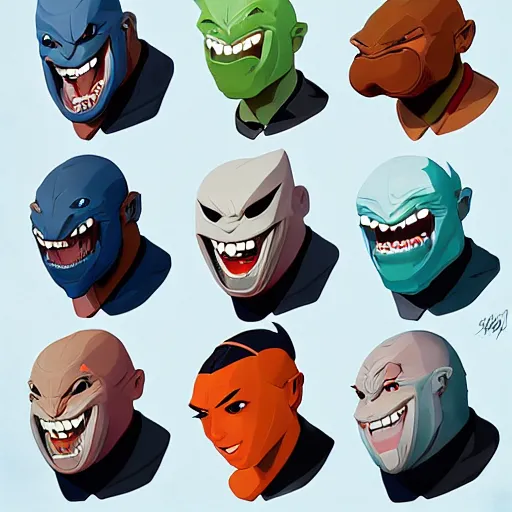 Image similar to face icon stylized minimalist street sharks, loftis, cory behance hd by jesper ejsing, by rhads, makoto shinkai and lois van baarle, ilya kuvshinov, rossdraws global illumination