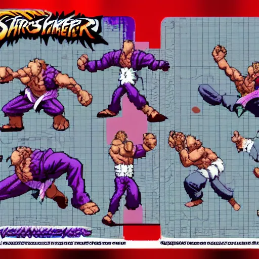 Image similar to akuma character model sheet, front and back, street fighter iii : third strike, capcom official media, super high resolution pixel art