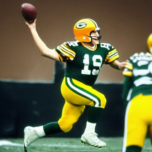 Image similar to danny devito as quarterback of the green bay packers