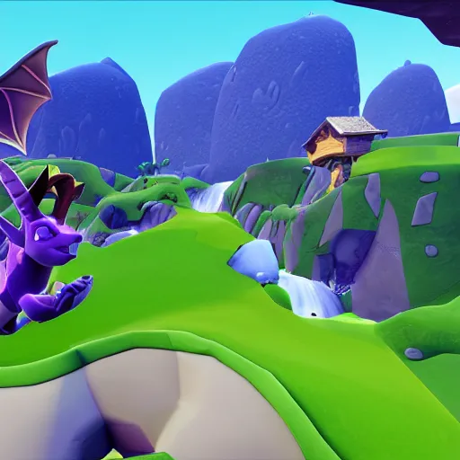 Prompt: ( ( ( spyro ) ) ) skybox