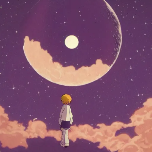 Image similar to futuristic spiritual mystic photo of the moon, studio ghibli, beautiful, crisp