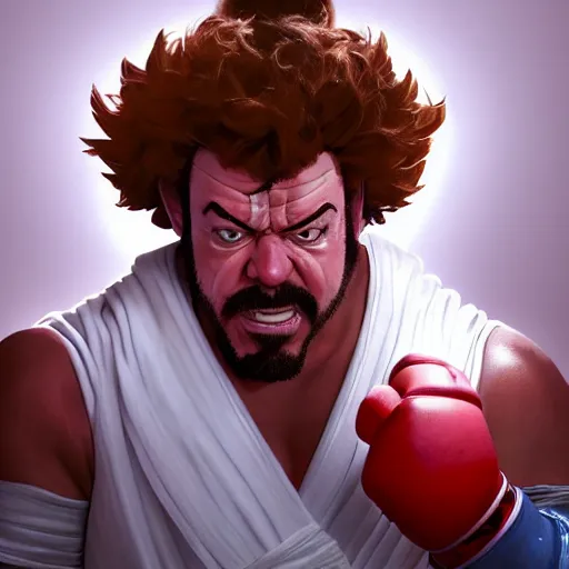 Prompt: danny mcbride as e. honda street fighter, slapping, ultra realistic, concept art, intricate details, highly detailed, photorealistic, octane render, 8 k, unreal engine, art by frank frazetta, simon bisley, brom