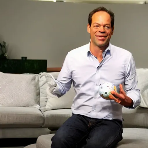 Image similar to phil spencer holding a globe, photo