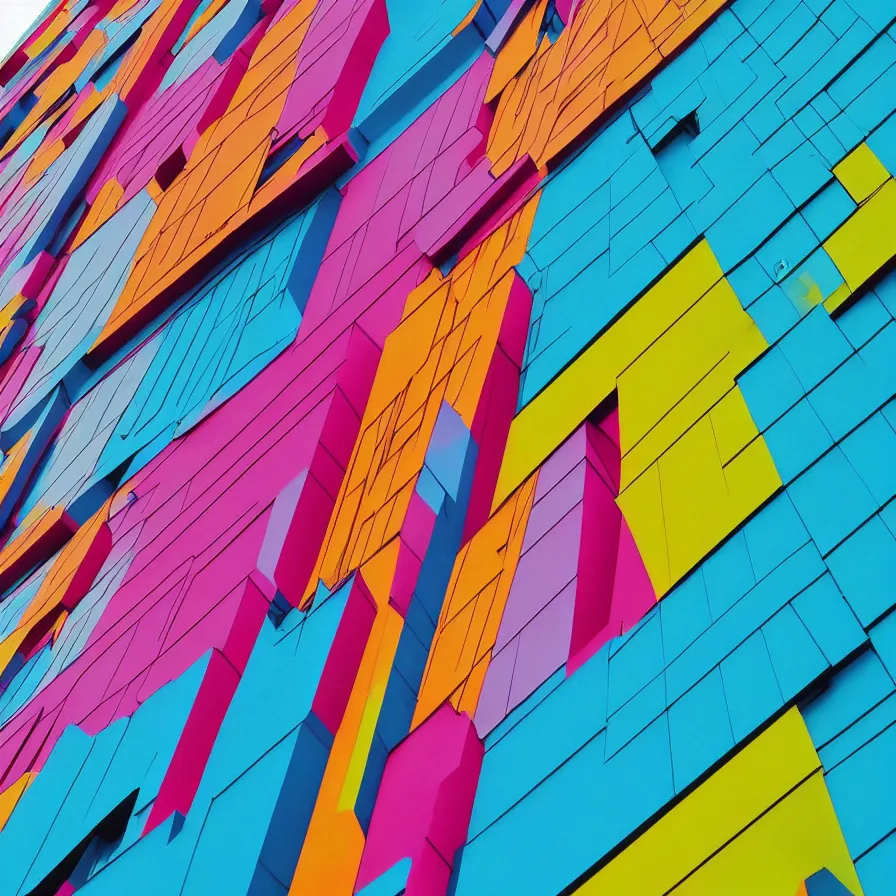 Prompt: Colourful urban minimalism photography on Instagram.