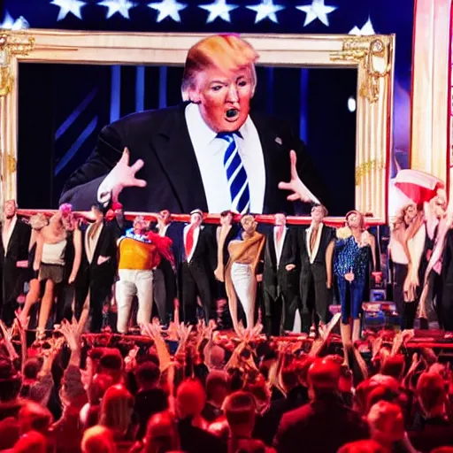 Image similar to Photo from the premiere of Donald Trump The Musical on broadway