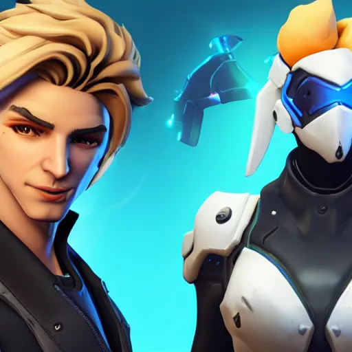 Prompt: xqc as an overwatch character