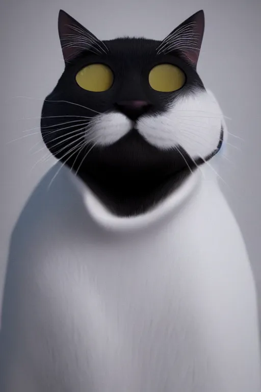 Image similar to a white cat wearing a formal overcoat, hyperrealistic, concept art, octane render, unreal engine 5, trending on DeviantArt, highly detailed, high quality, 8K, soft lighting, cute, natural lighting, realistic face, trending on Artstation, elegant clothes, profile picture, path traced