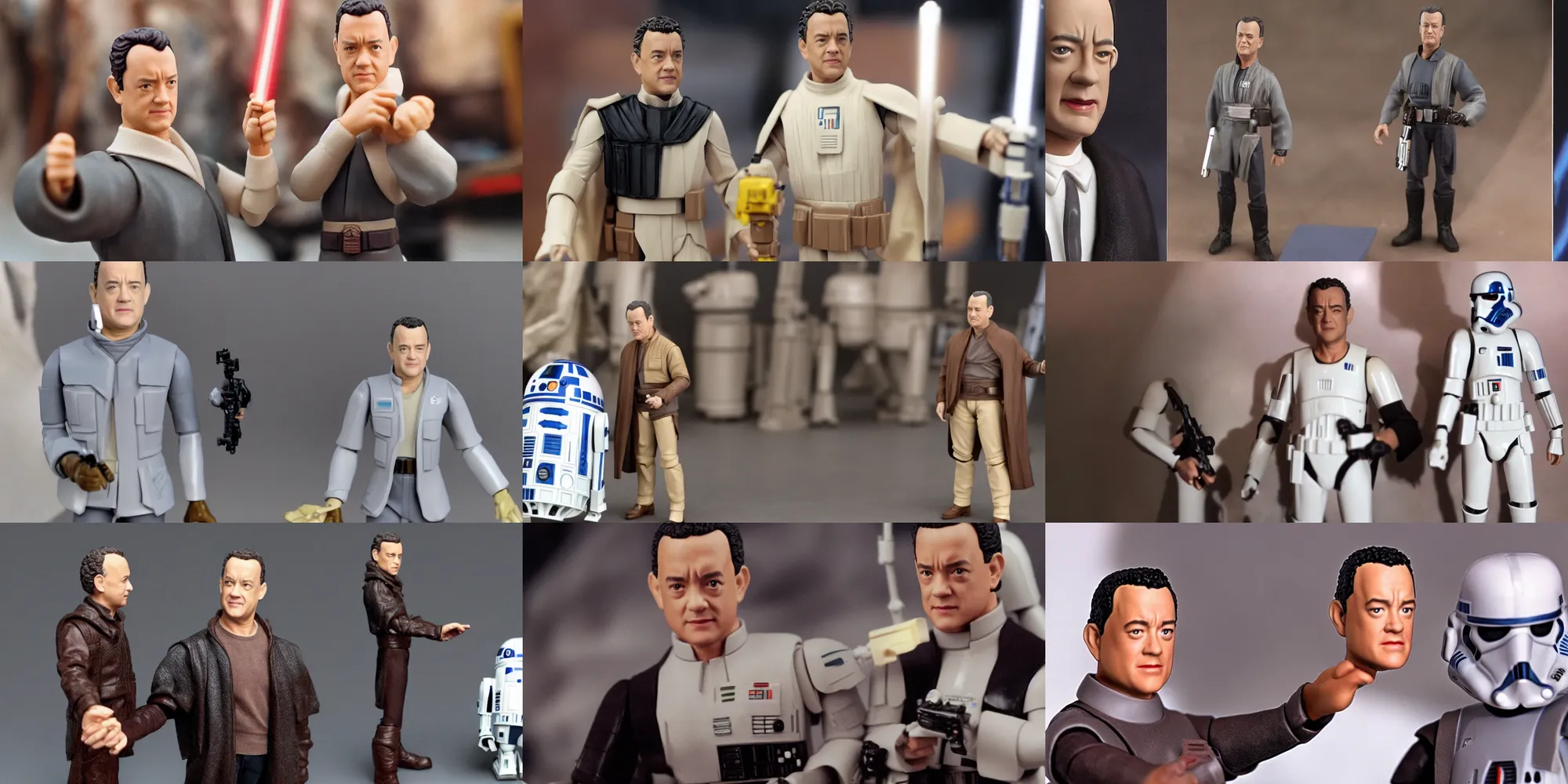 Prompt: Tom Hanks as a star wars figurine