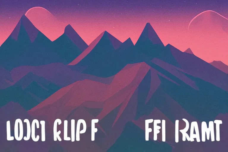 Image similar to lofi hip hop radio, mellow chill, mountains