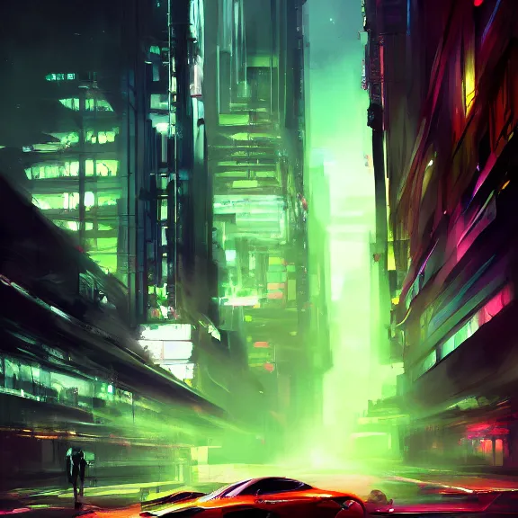 Image similar to a painting in the style of stephan martiniere and in the style of liam wong