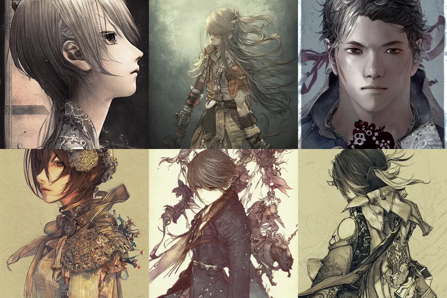 Prompt: beautiful character illustration by Akihiko yoshida