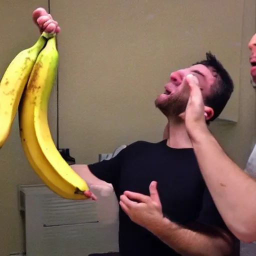 Prompt: being slapped with a banana