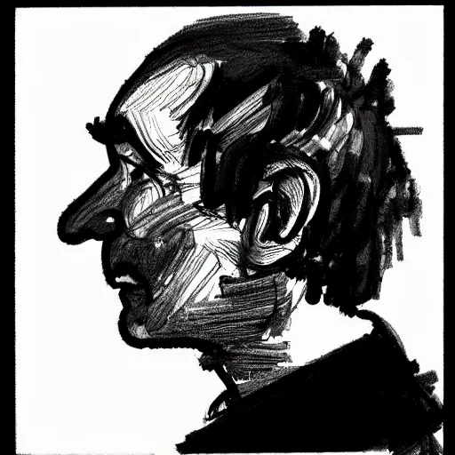 Image similar to a realistic yet scraggly portrait sketch of the side profile of a stern and sophisticated tiny tim, trending on artstation, intricate details, in the style of frank auerbach, in the style of sergio aragones, in the style of martin ansin, in the style of david aja, in the style of mattias adolfsson