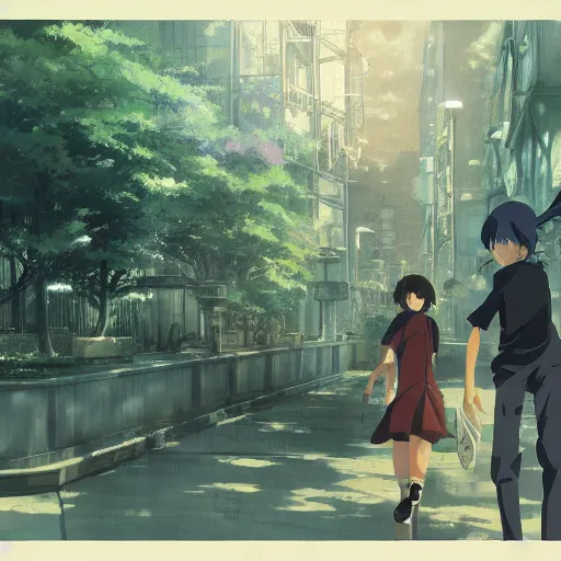 Prompt: The Ward of Animations, Nerima, Anime concept art by Makoto Shinkai