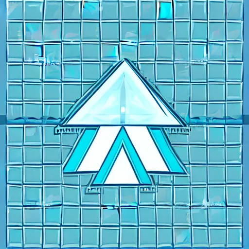 Image similar to cyan rhombus crystal character in the style of Y2K vector graphics, sharp, clean, 4K 8K HD