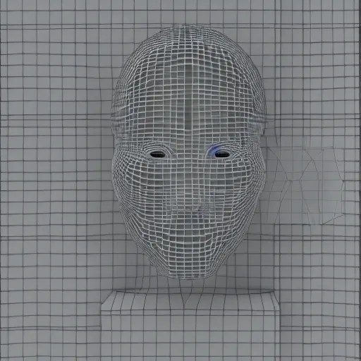 Image similar to of poorly rendered 3 d face