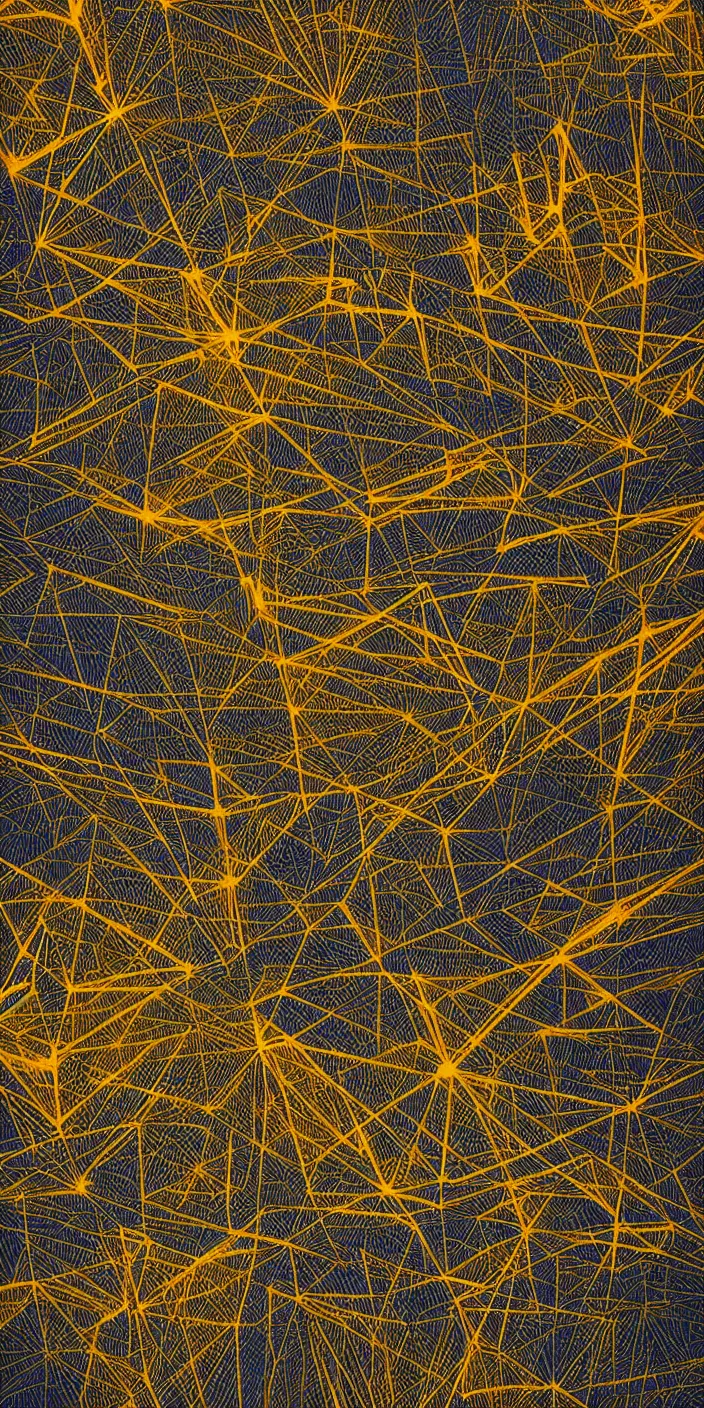 Prompt: Meridian by Matt Deslauriers, gold and blue and orange tones, black paper, elegant, intricate details, trending on art station, #generativeart