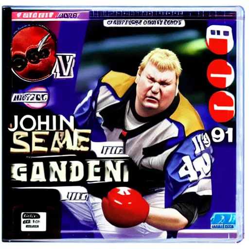 Image similar to john madden : john's mad the video game 1 9 9 7 tournament for the sega playstation, game case, box art, cd jewel case