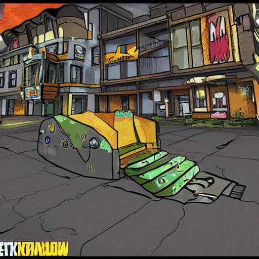 Image similar to nuketown 2 0 2 5 in the art style as nekroxiii,